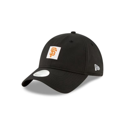 Black San Francisco Giants Hat - New Era MLB Sleekest Fan 9TWENTY Adjustable Caps USA6058739